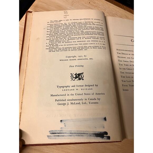 Henry James: The American Men of Letters Series 1951 Hardcover First Edition - Picture 6 of 8